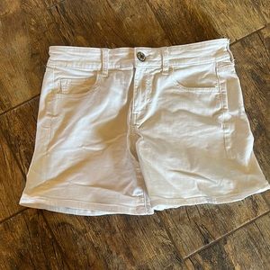 White jean shorts